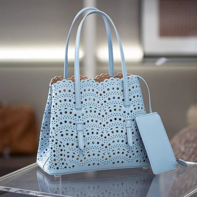 Sac Fourre-Tout Femme Style Niche Rétro – Cuir Véritable Grande Capacité