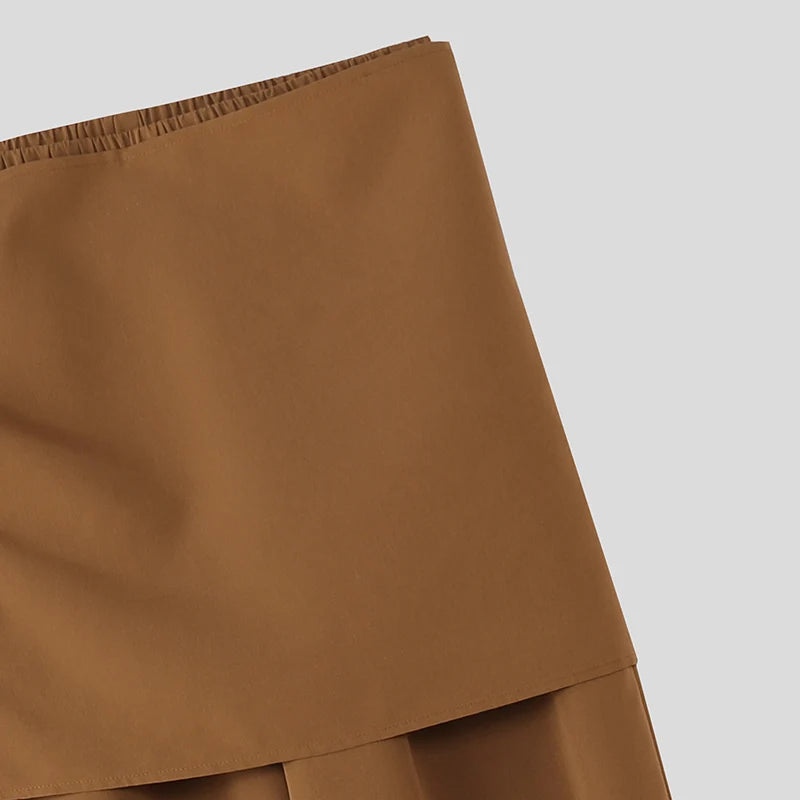 Pantalon Jogger Patchwork Streetwear — Taille Élastique, Coupe Ample à Lacets | INCERUN 2026