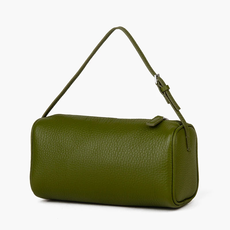 Mini Sac Tonneau Femme en Cuir de Veau Grainé – Bandoulière Luxe