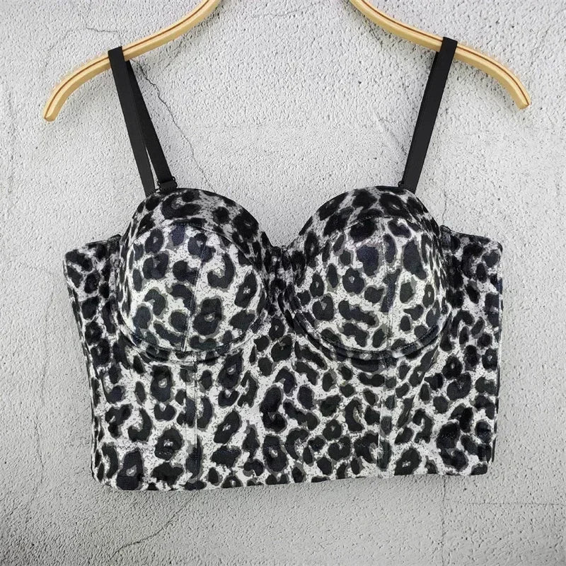 Top Corset Court Sexy Y2K Club Décor Perles — Camisole Shaper Été Visivane