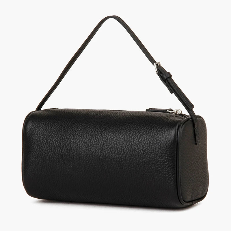 Mini Sac Tonneau Femme en Cuir de Veau Grainé – Bandoulière Luxe