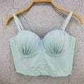 Top Corset Court Sexy Y2K Club Décor Perles — Camisole Shaper Été Visivane