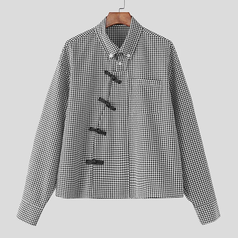Chemise à Carreaux Homme — Coupe Ample, Coton-Polyester | INCERUN