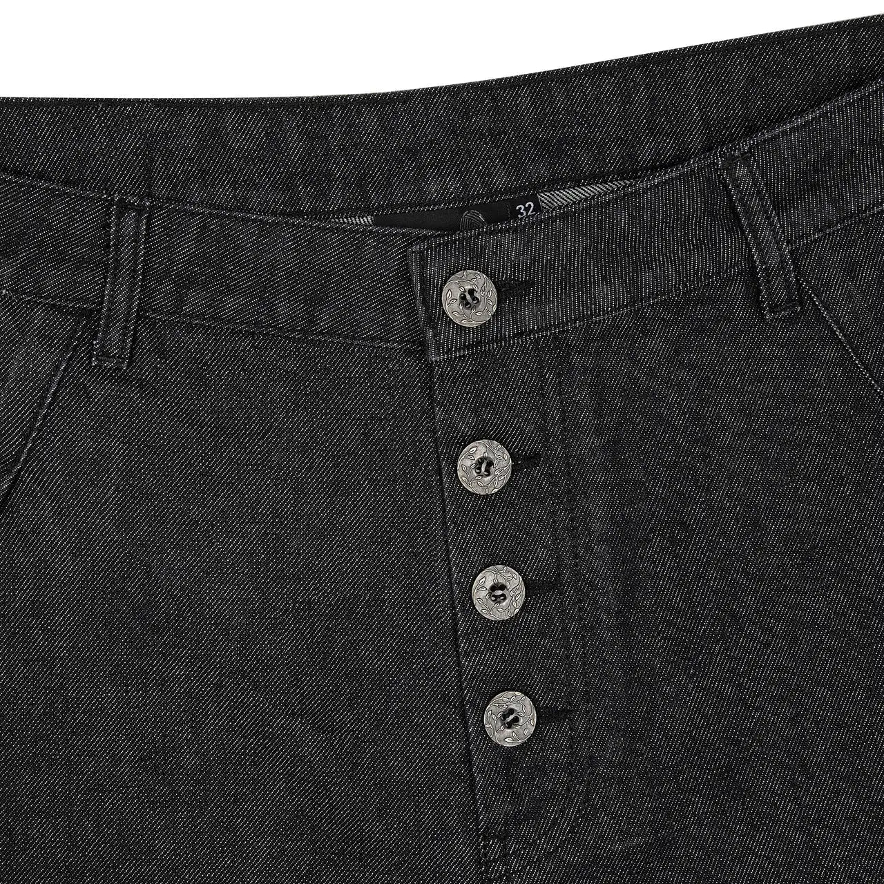 Short en Jean Vintage Y2K – Brodé Fleurs de Cerisier Streetwear Délavé | Unisexe Été