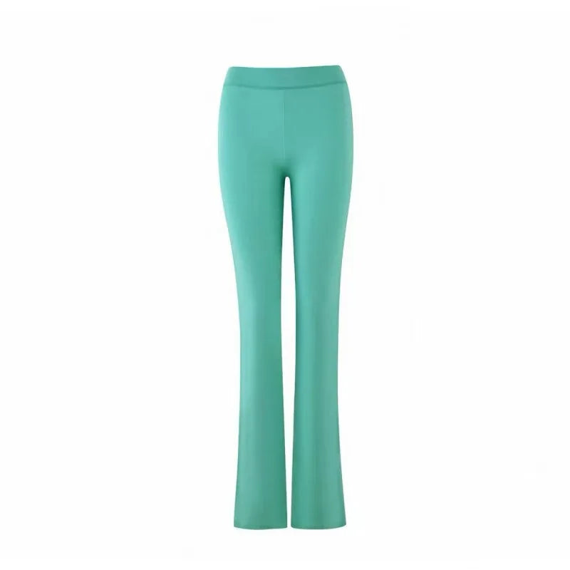 Nouvel ensemble minimaliste confortable GIA : veste à capuche zippée en velours et pantalon ample coupe slim en bleu