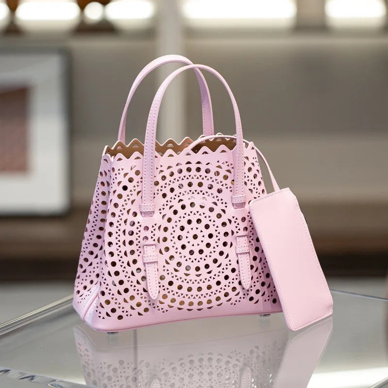 Sac Fourre-Tout Femme Style Niche Rétro – Cuir Véritable Grande Capacité