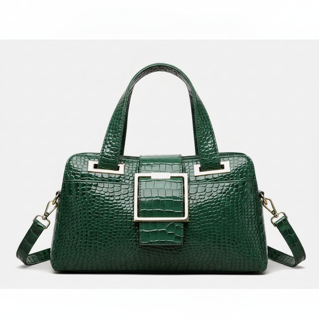 Sac Baguette Motif Crocodile Design Créatif — Bandoulière Luxe Collection 2026