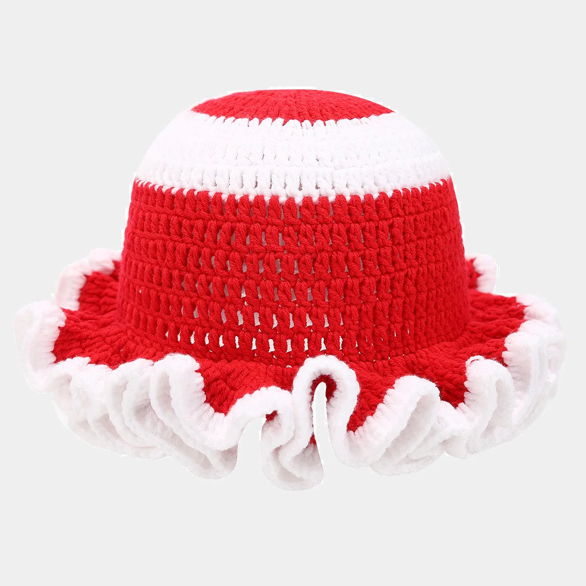 Bob Tricoté Crochet Main — Volants Colorés Tendance Chaud Luxe Artisanal Femme Hiver | CALURIRI
