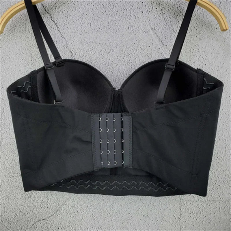 Top Corset Court Sexy Y2K Club Décor Perles — Camisole Shaper Été Visivane