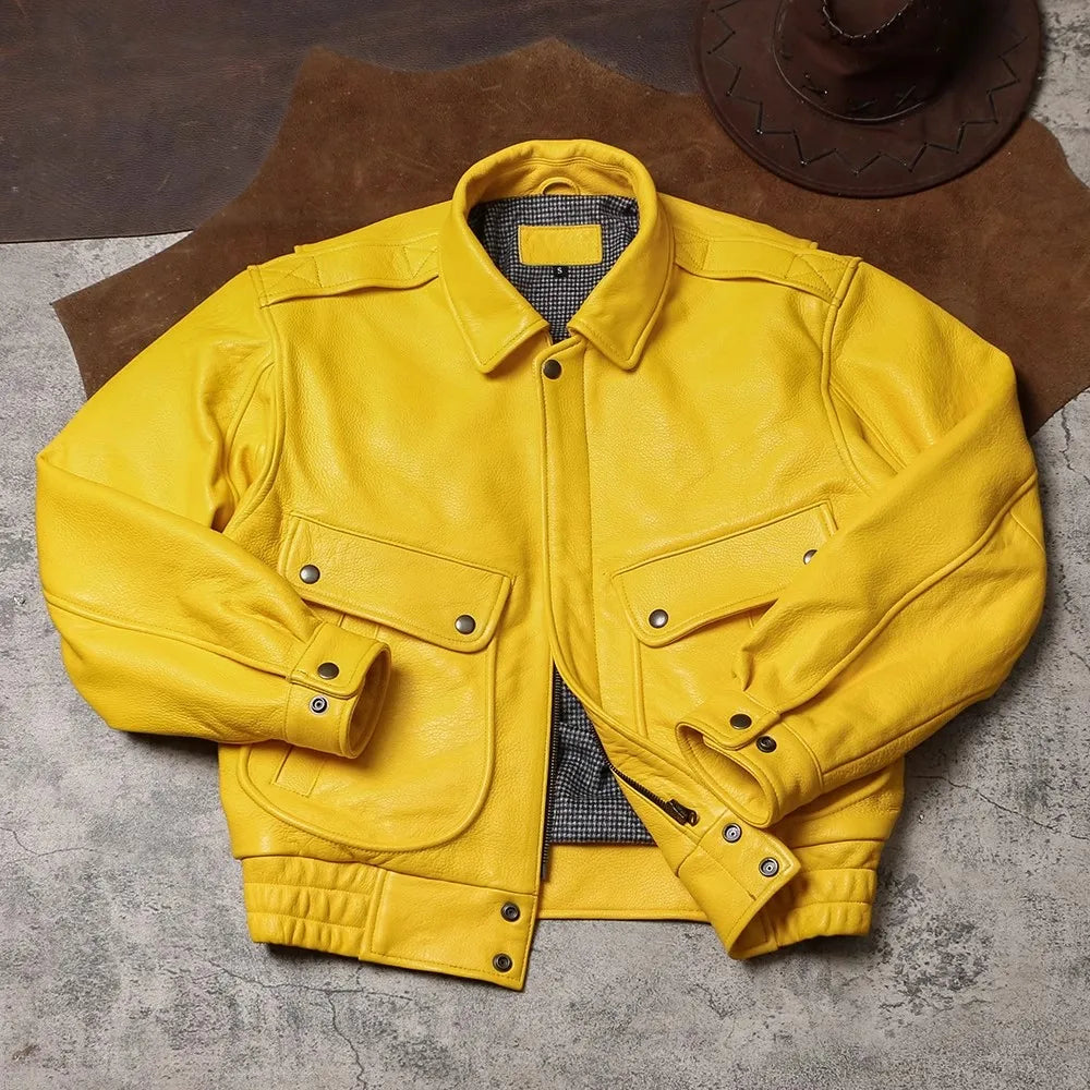 Veste Courte Simili Cuir Homme — Col Rabattu, Fermeture Éclair, Style Luxe | Mauroicardi 2025