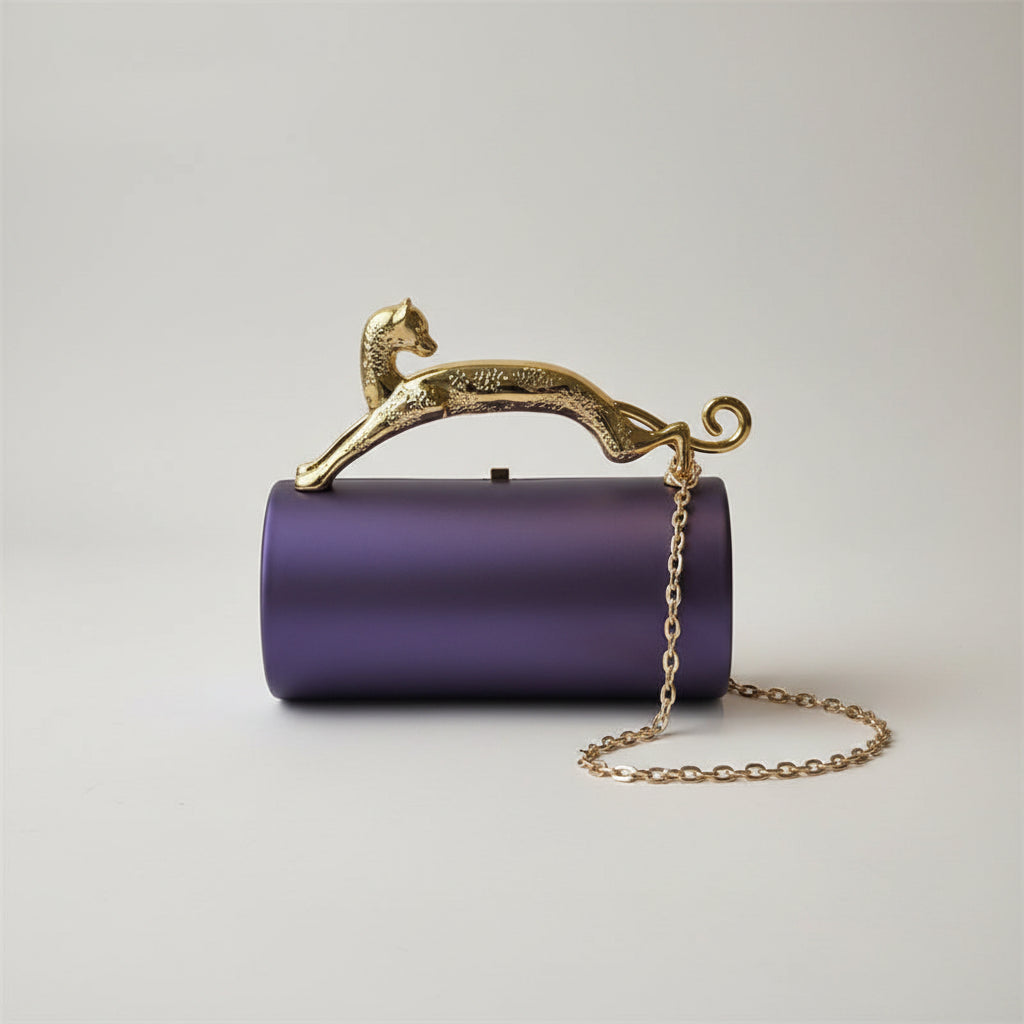 Mini Pochette Léopard Acrylique — Sac de Soirée Bandoulière Luxe