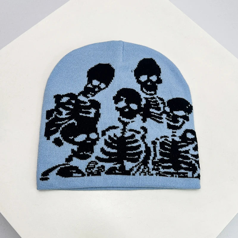 Bonnet Skull Imprimé Unisexe — Chaud Confortable Punk Hip Hop Streetwear Automne Hiver | Midnite Star
