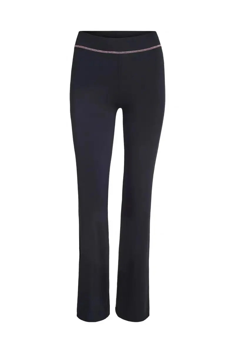 Nouvel ensemble minimaliste confortable GIA : veste à capuche zippée en velours et pantalon ample coupe slim en bleu