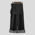 Pantalon Jogger Patchwork Streetwear — Taille Élastique, Coupe Ample à Lacets | INCERUN 2026