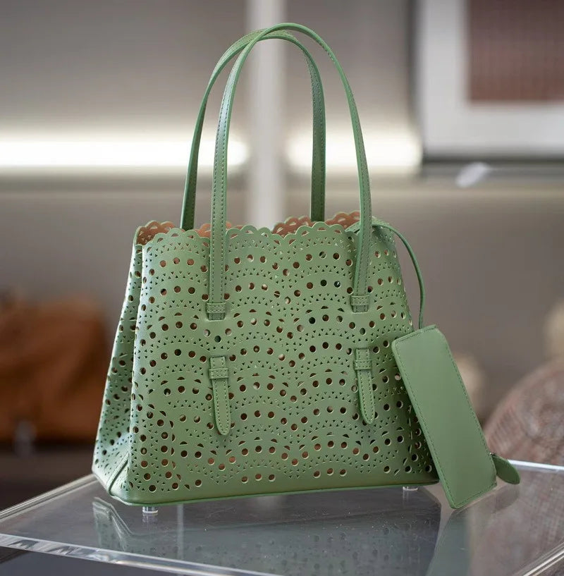 Sac Fourre-Tout Femme Style Niche Rétro – Cuir Véritable Grande Capacité