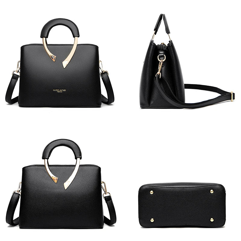 Sac Bandoulière Motif Litchi PU Souple — Fourre-Tout Mode Quotidien 2026