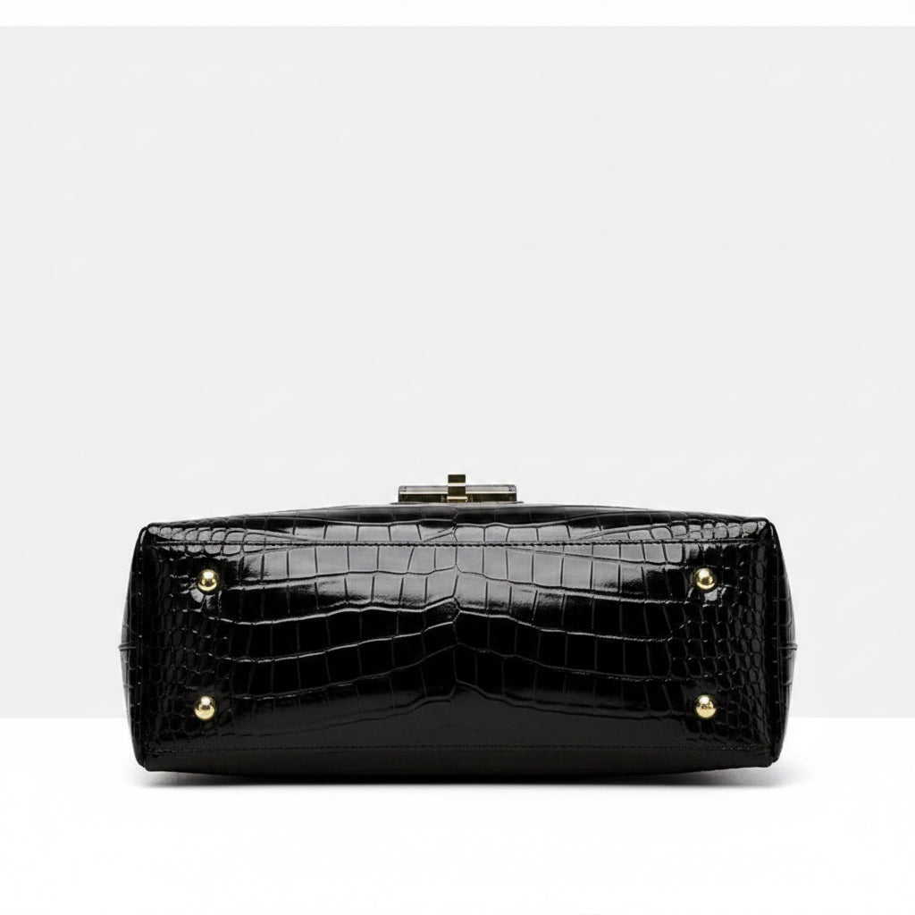 Sac Baguette Motif Crocodile Design Créatif — Bandoulière Luxe Collection 2026