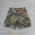 Short Cargo Y2K Camouflage — Éclaboussures de Peinture, Baggy, Hip Hop Unisexe | BiggOrange