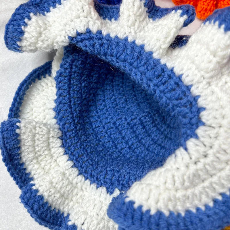 Chapeau Seau Conique Crocheté à la Main – Bob Pêcheur Élégant | Protection Solaire Femme