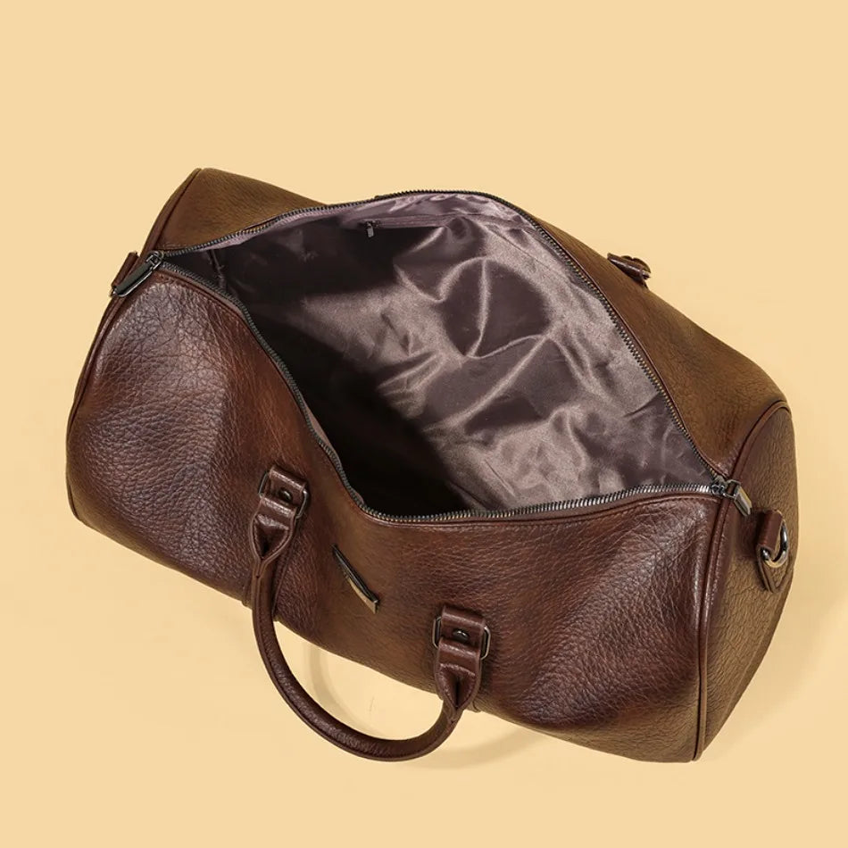 Sac de Voyage Week-End Cuir PU Souple — Fourre-Tout Luxe Homme & Femme