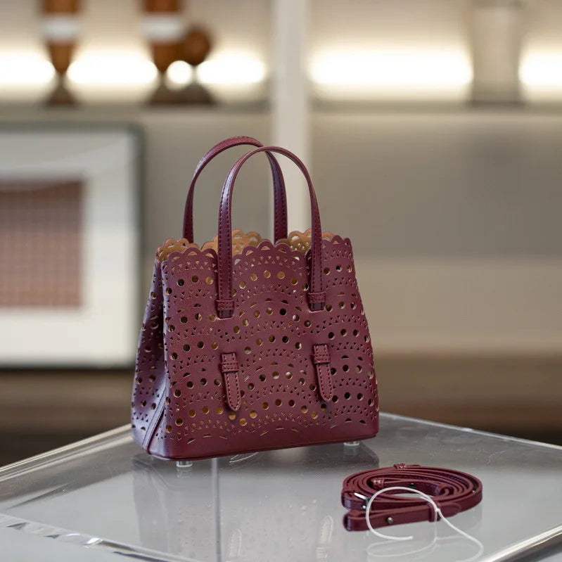 Sac Fourre-Tout Femme Style Niche Rétro – Cuir Véritable Grande Capacité
