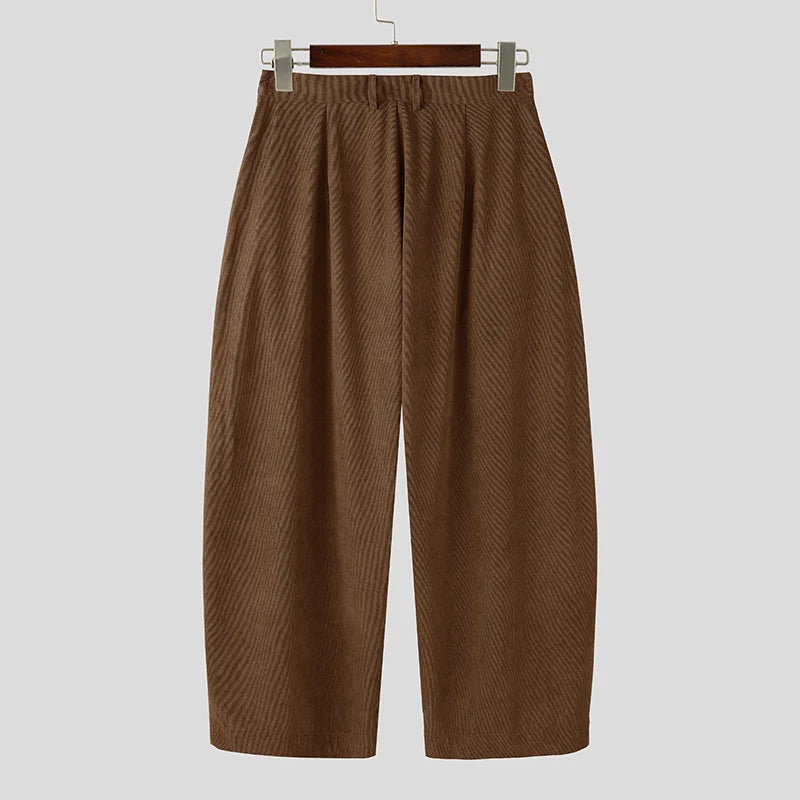 Pantalon Jogger À Carreaux Patchwork — Oversize Boutonné, Streetwear Élégant | INCERUN 2026