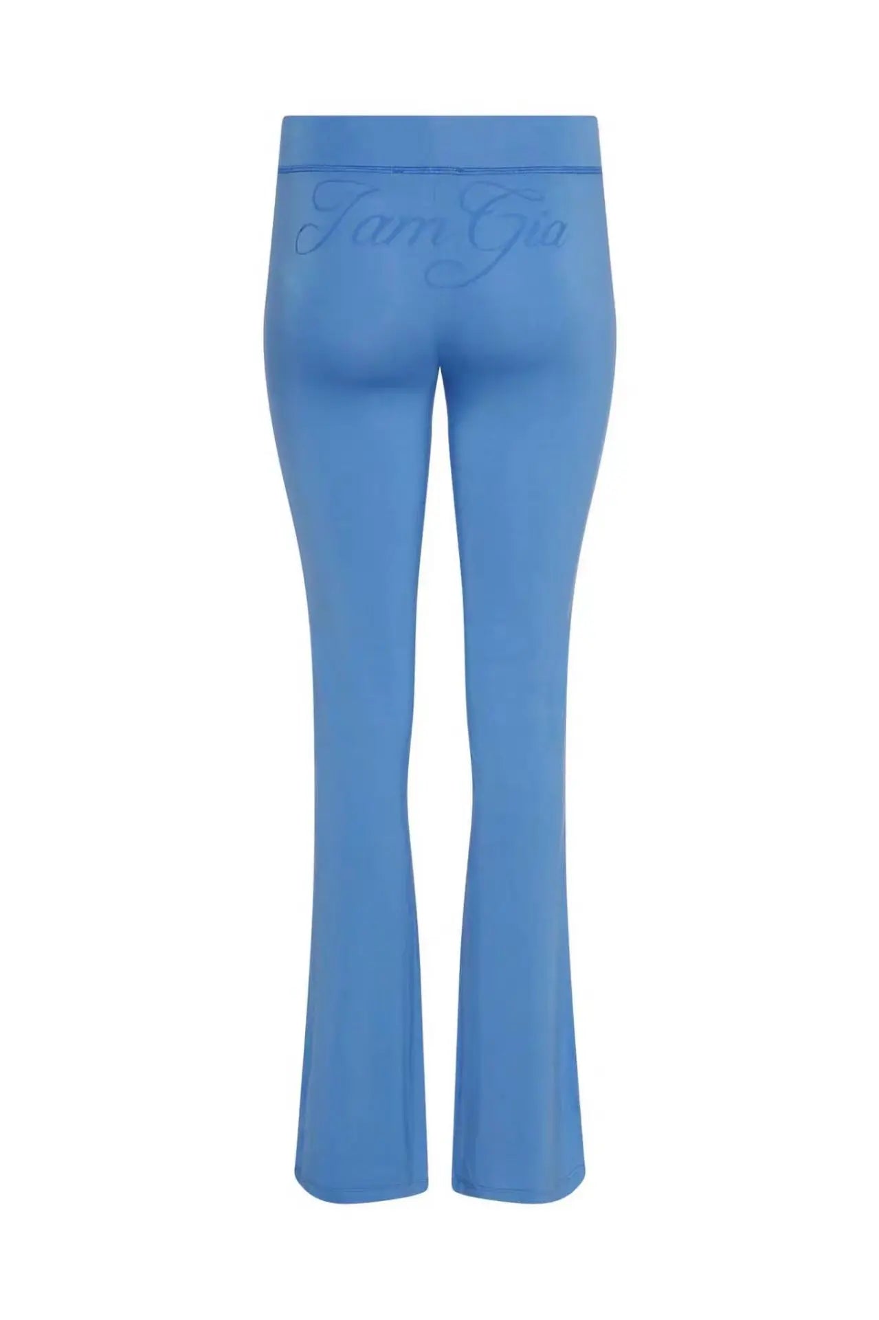 Nouvel ensemble minimaliste confortable GIA : veste à capuche zippée en velours et pantalon ample coupe slim en bleu