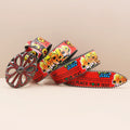 Ceinture PU Unisexe — Imprimé Graffiti Punk Bohème Y2K Hip Hop Western Cowboy Cowgirl Boucle Personnalisée