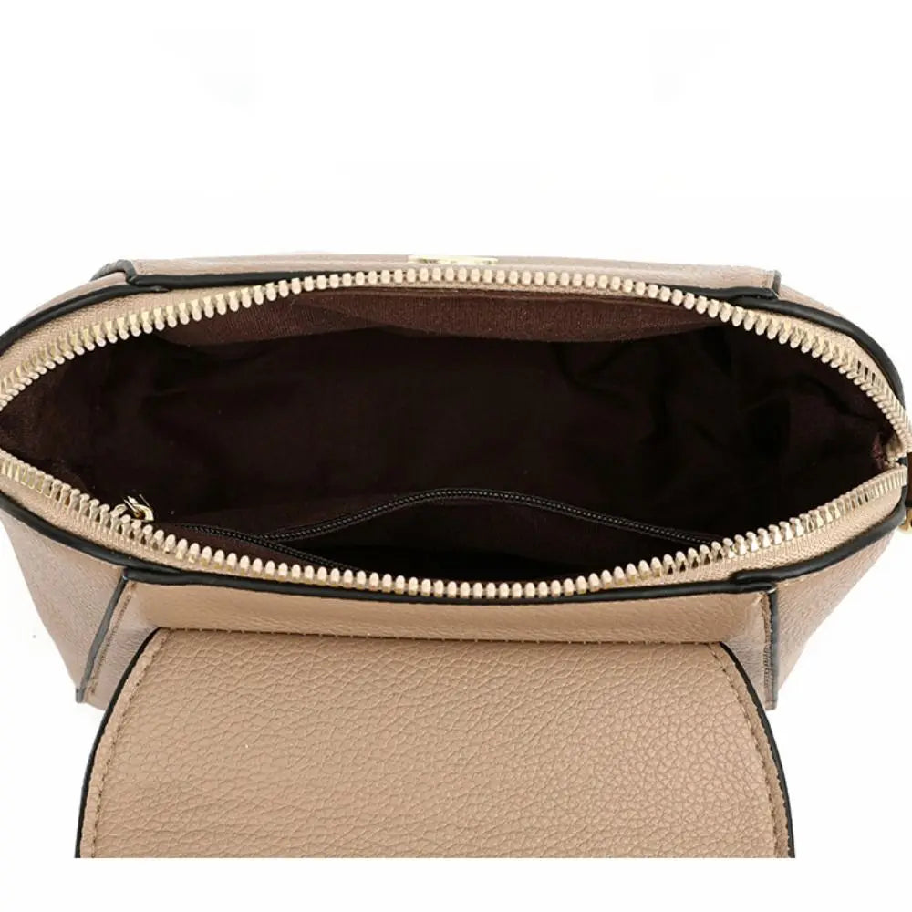 Sac Seau en Cuir Véritable — Sacoche Bandoulière Luxe Couleur Unie