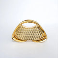 Minaudière Trapèze en Maille — Sac de Soirée Luxe Chaîne Métallique