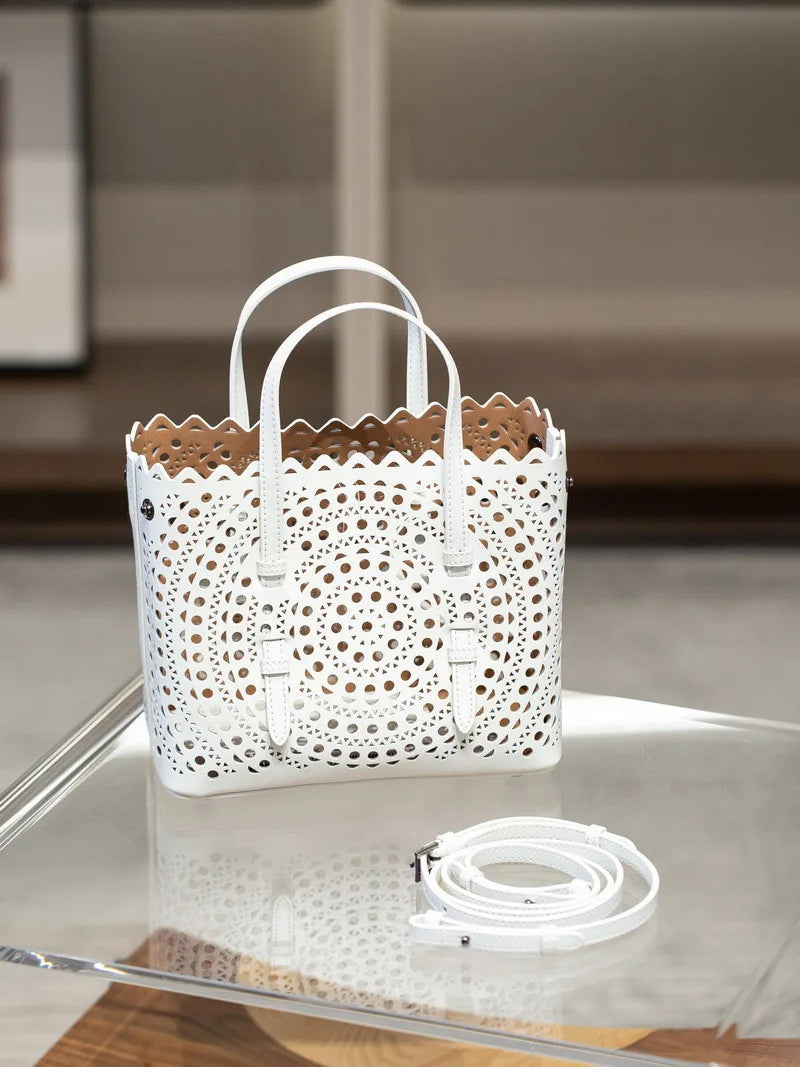 Sac Fourre-Tout Femme Style Niche Rétro – Cuir Véritable Grande Capacité
