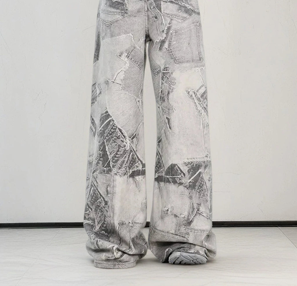 Jean Baggy Délavé Unisexe — Streetwear Hip Hop Vintage, Jambes Larges | CHIC