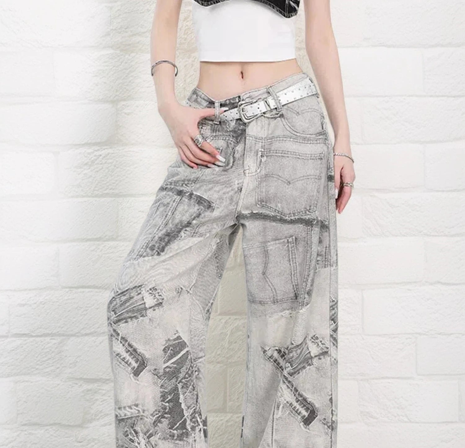 Jean Baggy Délavé Unisexe — Streetwear Hip Hop Vintage, Jambes Larges | CHIC
