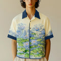 Chemise Patchwork Imprimée Manches Courtes — Col Rabattu, Streetwear Été Ample | INCERUN 2025
