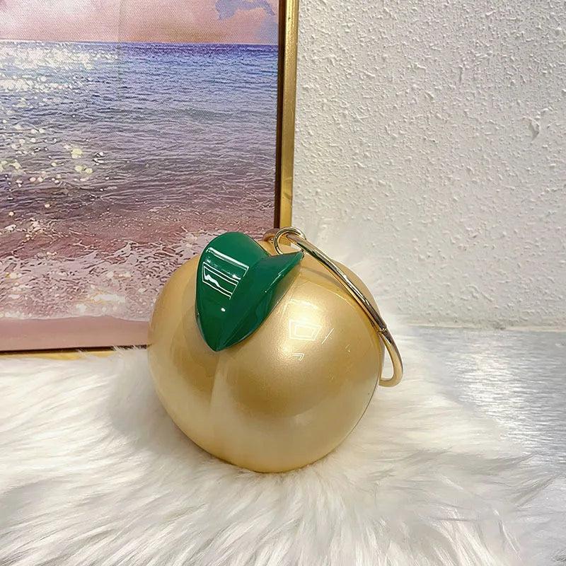 Minaudière Forme Pêche Kawaii — Sac à Bandoulière Mignon Acrylique 7 Coloris