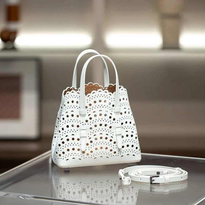 Sac Fourre-Tout Femme Style Niche Rétro – Cuir Véritable Grande Capacité