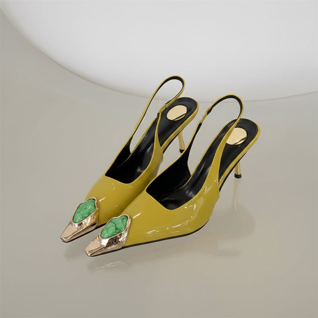 Escarpins Slingback Bout Pointu – Talons Fins Glamour