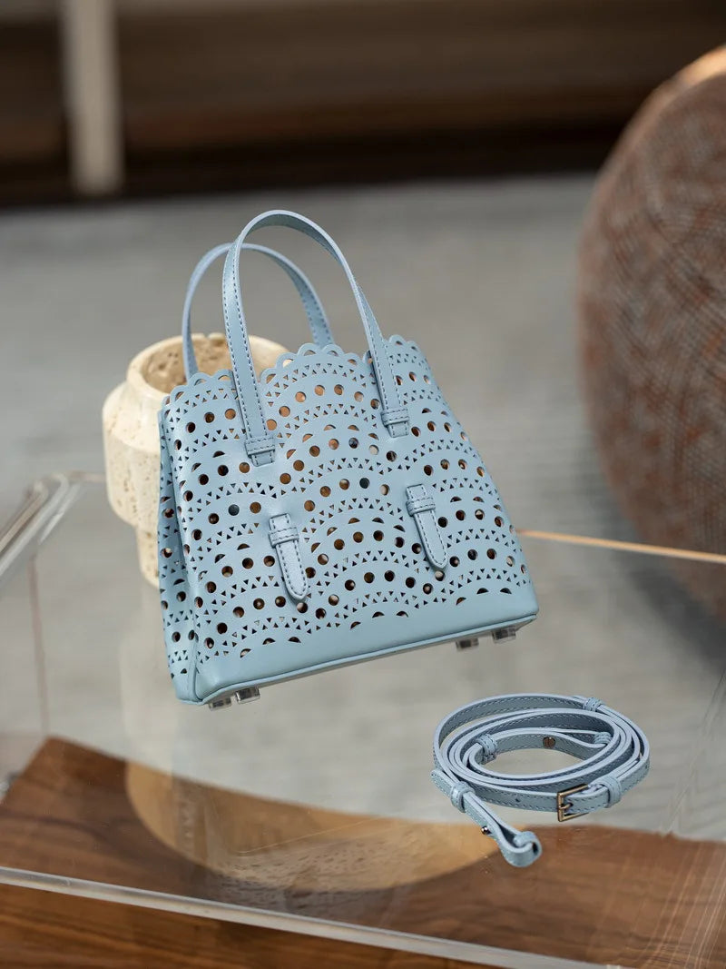 Sac Fourre-Tout Femme Style Niche Rétro – Cuir Véritable Grande Capacité