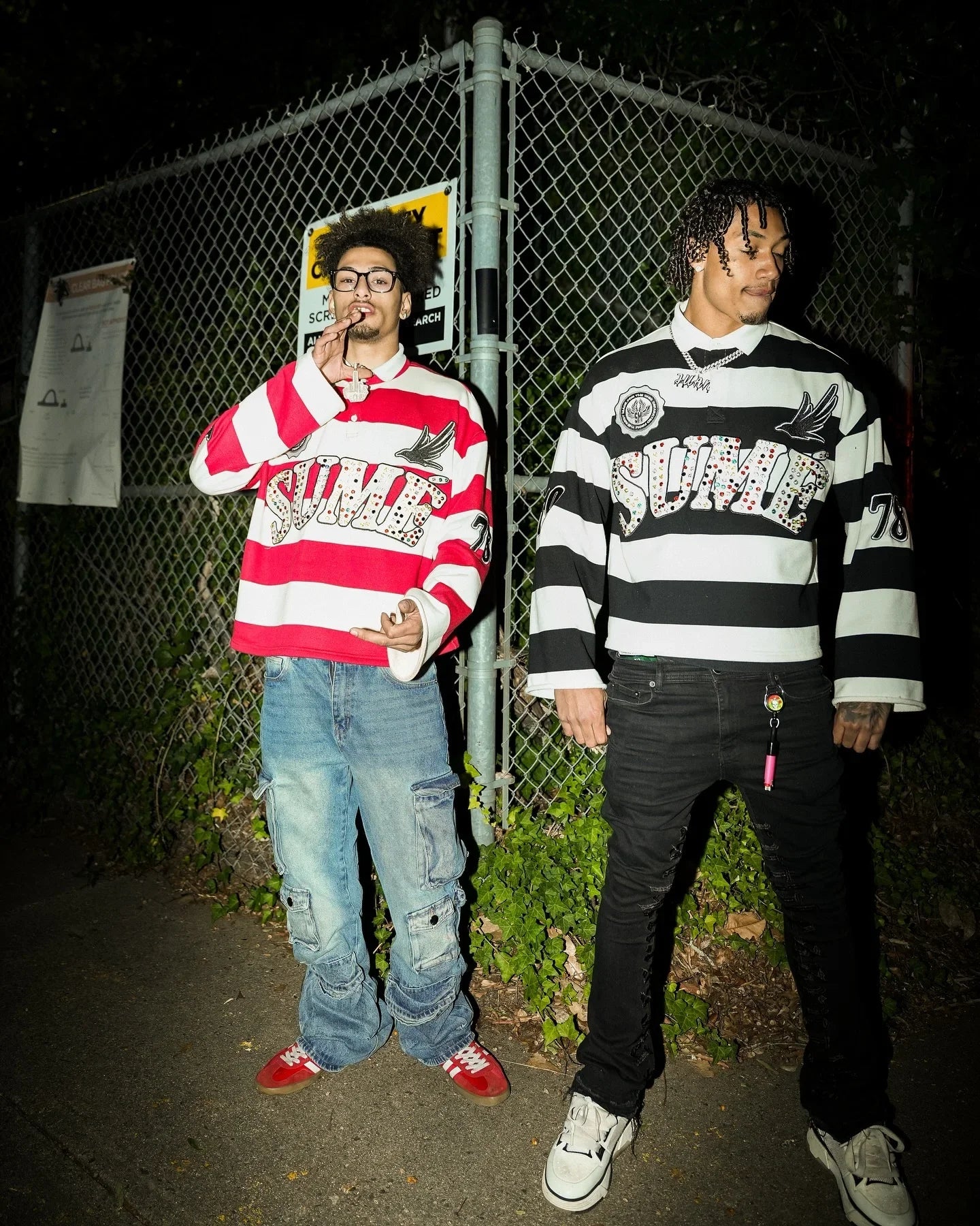 T-shirt Manches Longues Col Rond Unisexe — Style Harajuku Hip Hop Broderie Lettre Patchwork Rayures Graphiques Y2K | ANHUHU