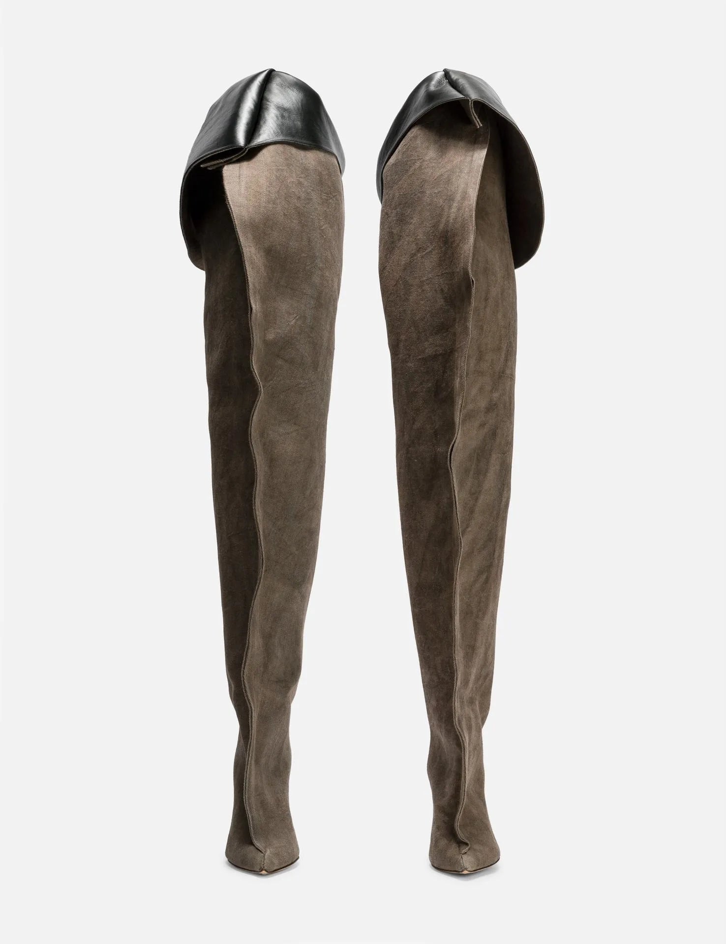 Bottes Longues Talon Aiguille Au-Dessus du Genou — Jambes Larges Tailles 34-45