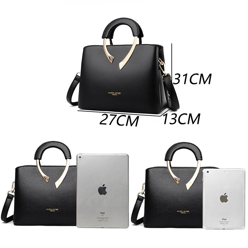 Sac Bandoulière Motif Litchi PU Souple — Fourre-Tout Mode Quotidien 2026