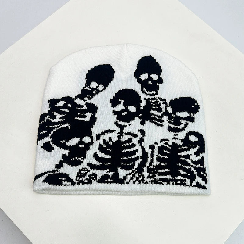 Bonnet Skull Imprimé Unisexe — Chaud Confortable Punk Hip Hop Streetwear Automne Hiver | Midnite Star