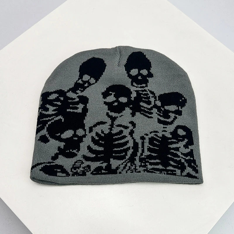 Bonnet Skull Imprimé Unisexe — Chaud Confortable Punk Hip Hop Streetwear Automne Hiver | Midnite Star