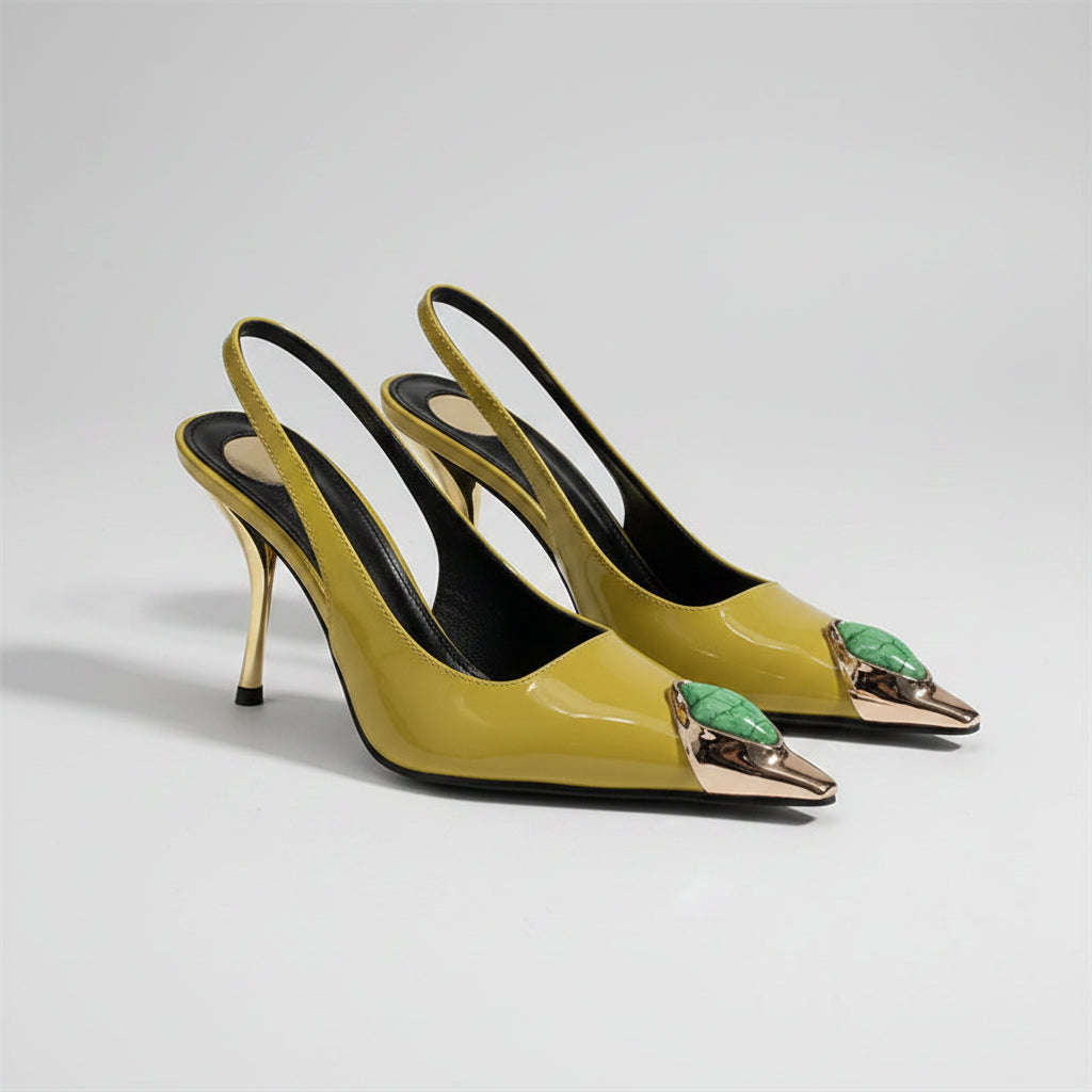 Escarpins Slingback Bout Pointu – Talons Fins Glamour