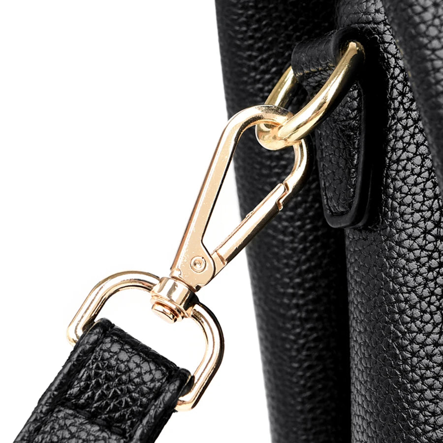 Sac Bandoulière Motif Litchi PU Souple — Fourre-Tout Mode Quotidien 2026