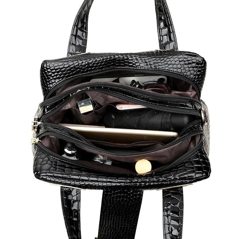 Sac Baguette Motif Crocodile Design Créatif — Bandoulière Luxe Collection 2026