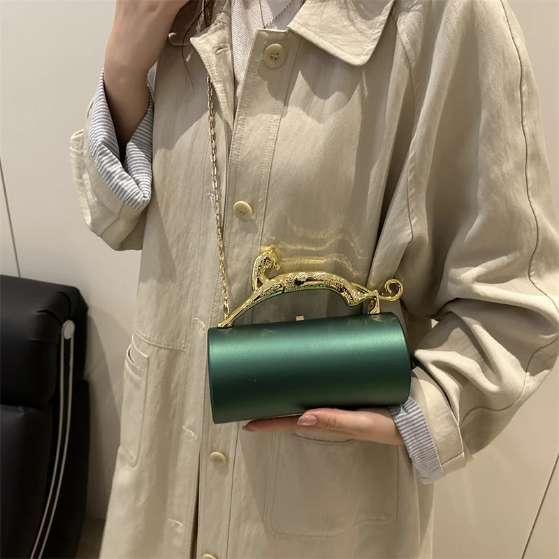 Mini Pochette Léopard Acrylique — Sac de Soirée Bandoulière Luxe