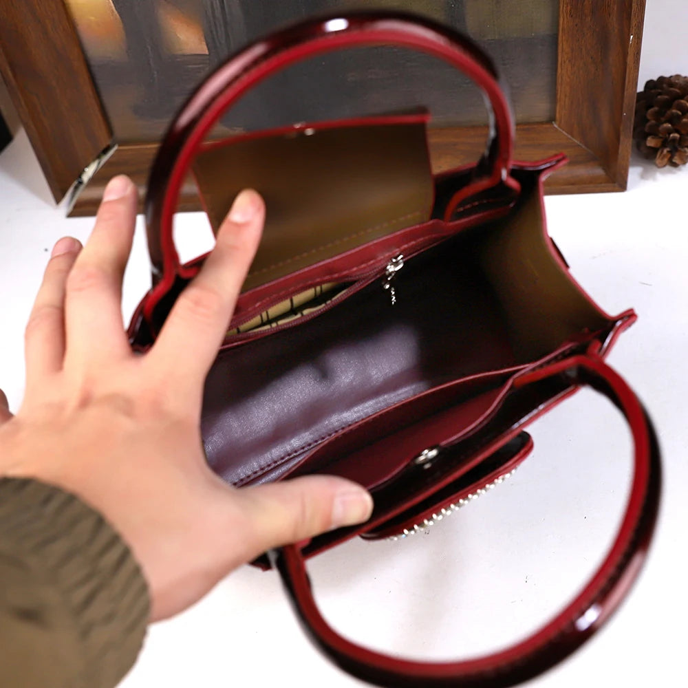 Sac Fourre-Tout Crocodile Incrusté Diamants — Bandoulière Luxe Haut de Gamme