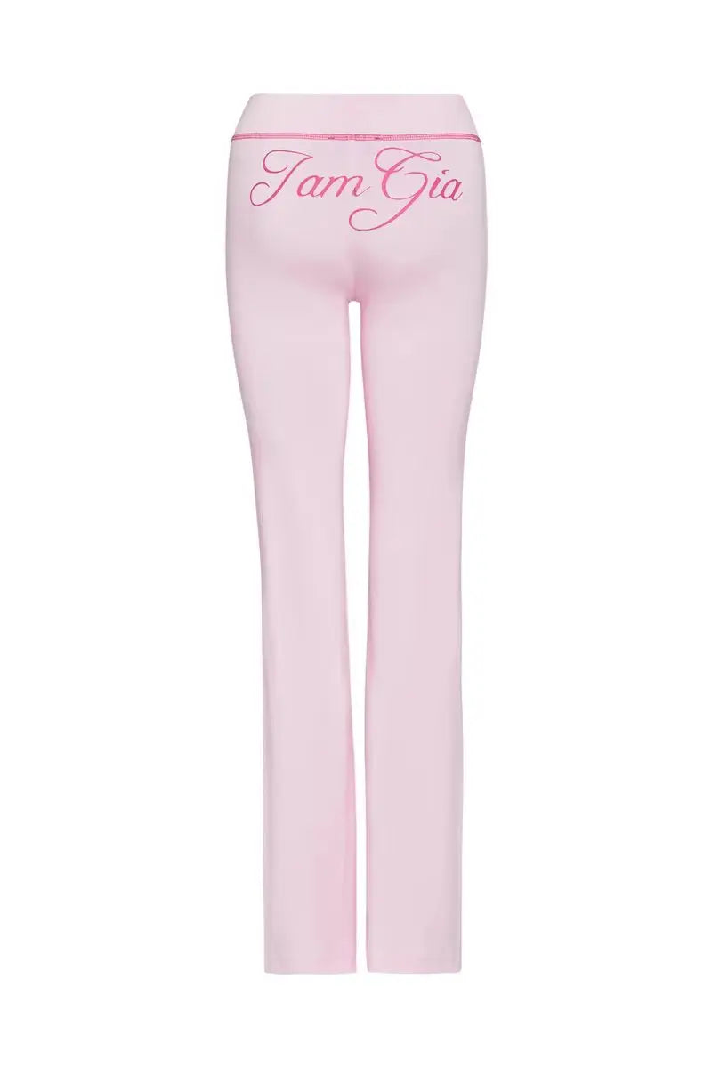 Nouvel ensemble minimaliste confortable GIA : veste à capuche zippée en velours et pantalon ample coupe slim en bleu
