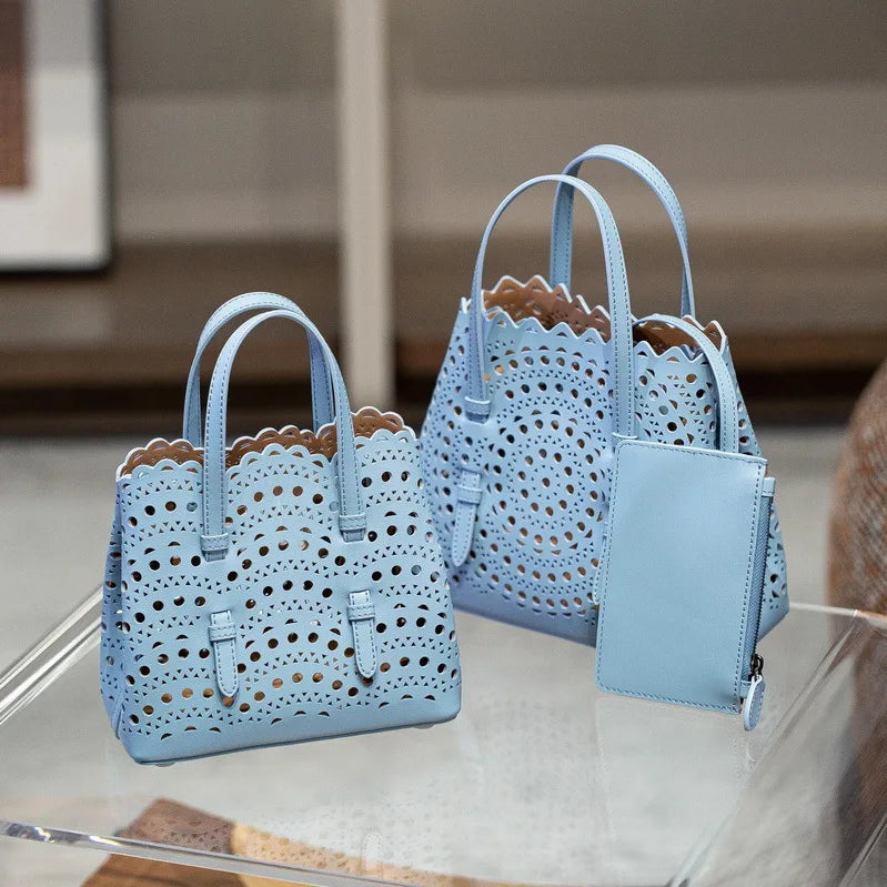 Sac Fourre-Tout Femme Style Niche Rétro – Cuir Véritable Grande Capacité